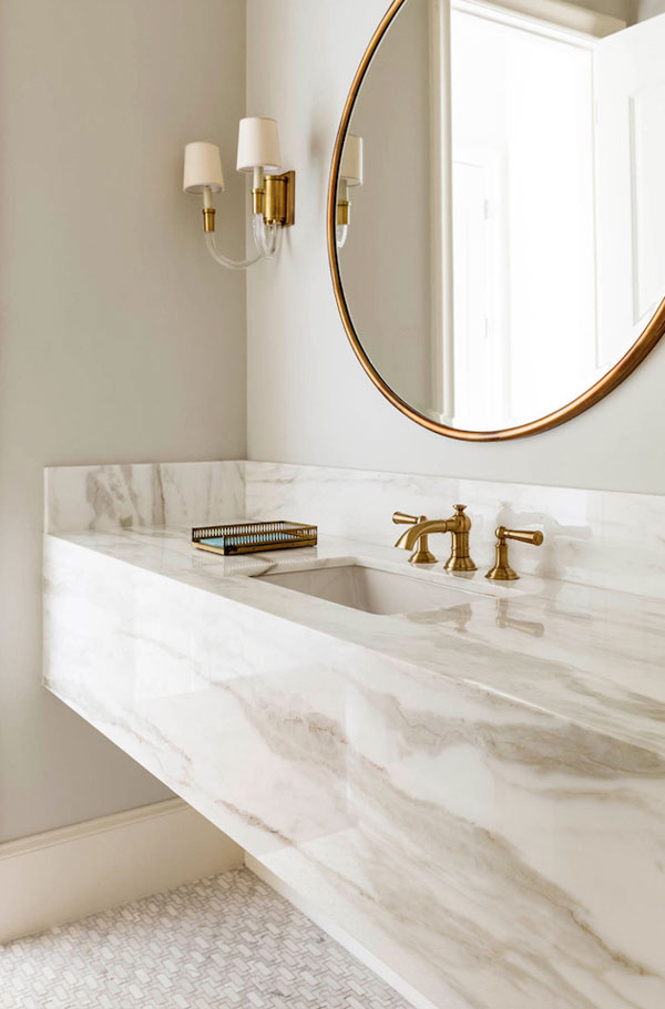 Fall's Bathroom Trend Round Mirrors 24 East
